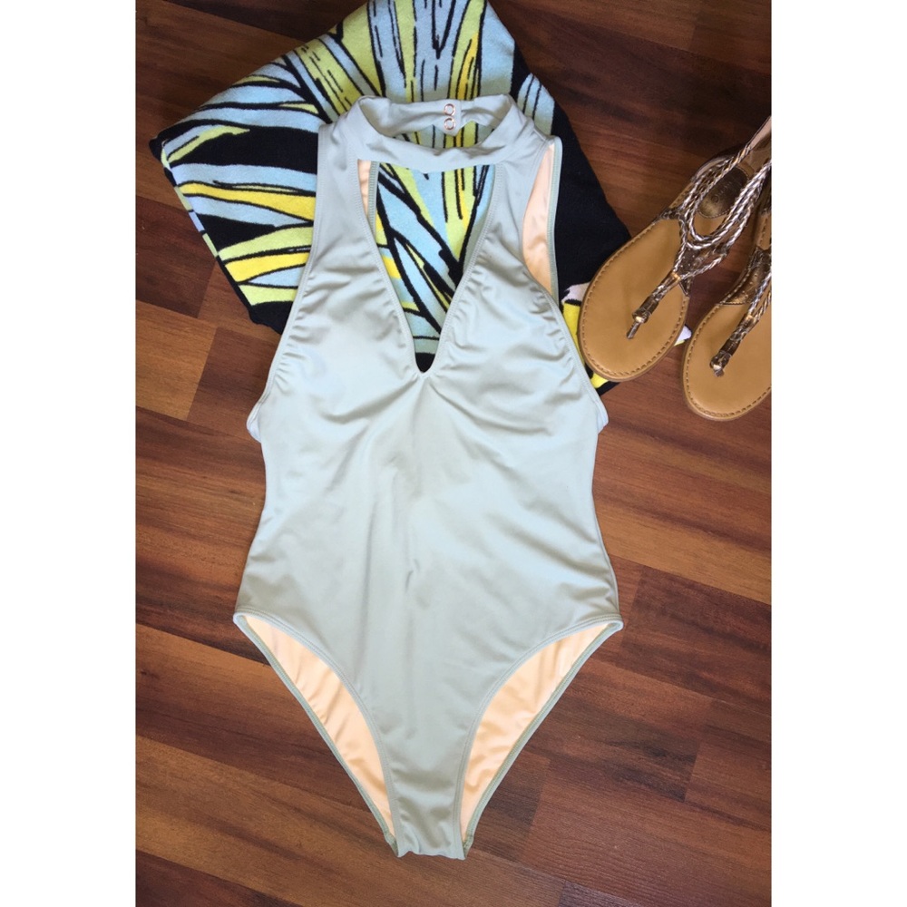 Dusty blue one piece